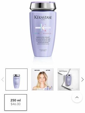 Kerastase Blond Absolu Purple Hair Shampoo - Lavender Silver Bottle